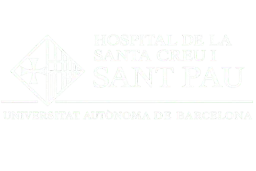 Logo Hospital de la Santa Creu i Sant Pau Barcelona donde trabajó el Dr Rodrigo Montoya cirujano plástico en Medellín